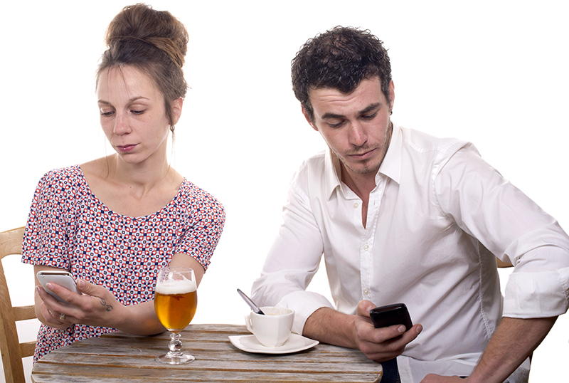 Couple on Cell phones